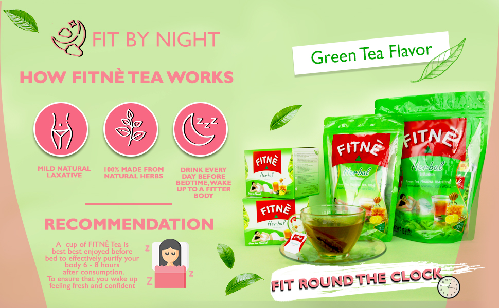 FITNE Green Tea Herbal Honey Lemon With Garcinia Senna