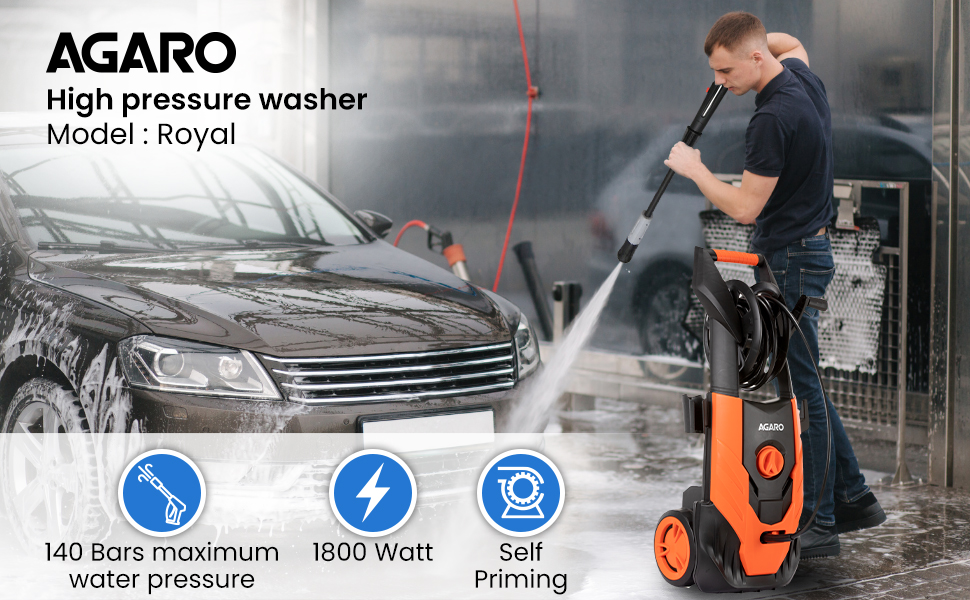 AGARO Royal High Pressure washer, 1800 Watts Motor