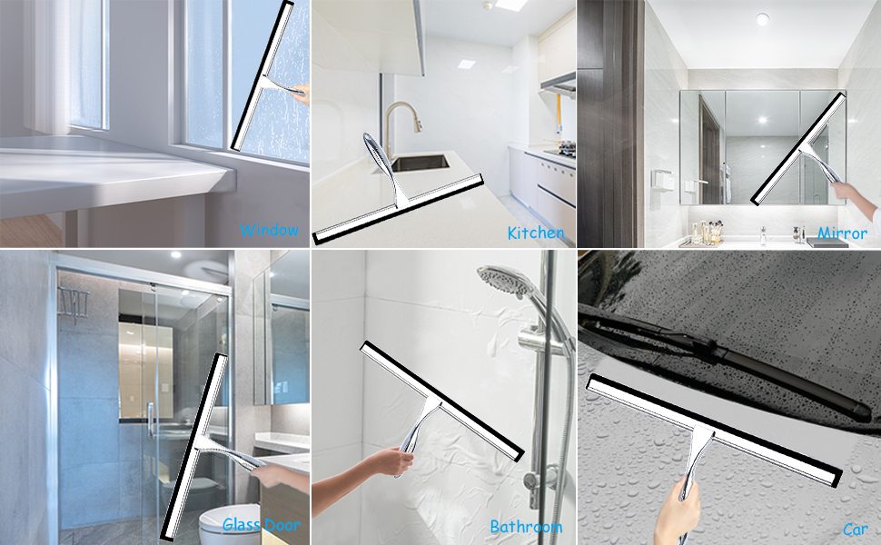 Shower Squeegee for Glass Doors, 14 Inches Bathroom