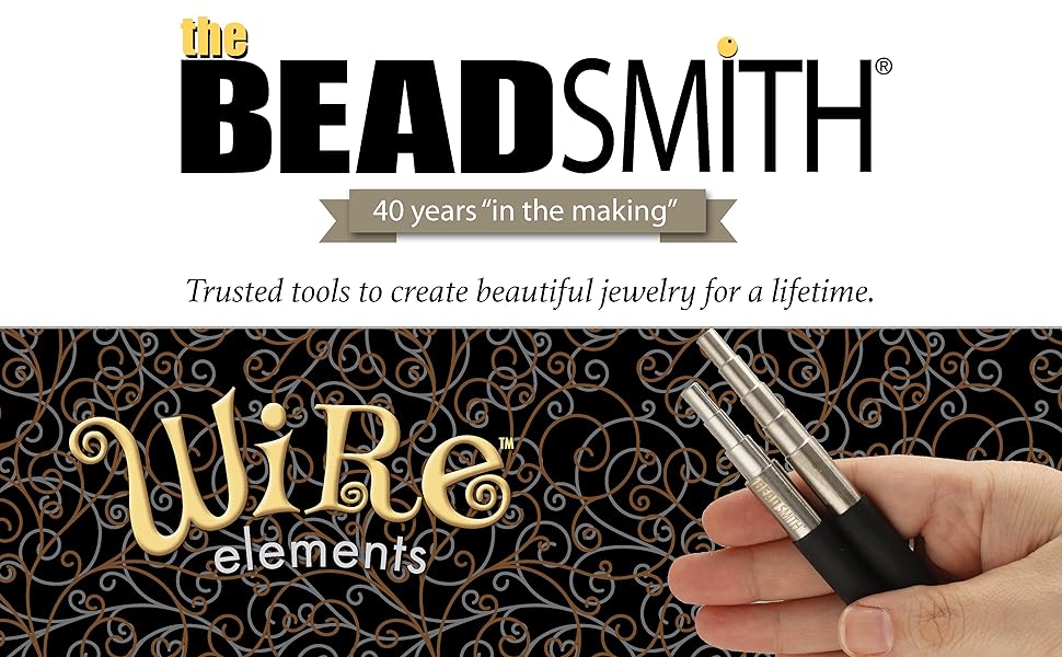 The Beadsmith 2Piece Mandrel Set Carbon Steel, Rubber