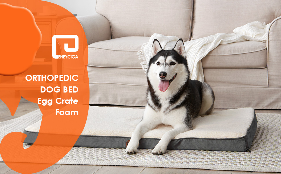 EHEYCIGA Washable Dog Bed XL, Extra Large Dog Crate Bed Pet Bed with