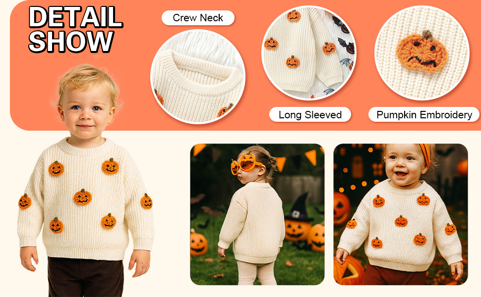 Toddler Baby Boy Girl Halloween Sweater