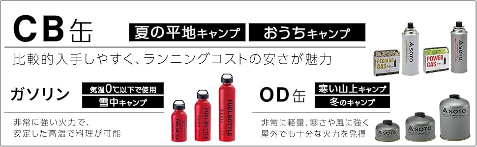 Amazon | ソト(SOTO) 日本製 CB缶 ハイパワー カセットボンベ