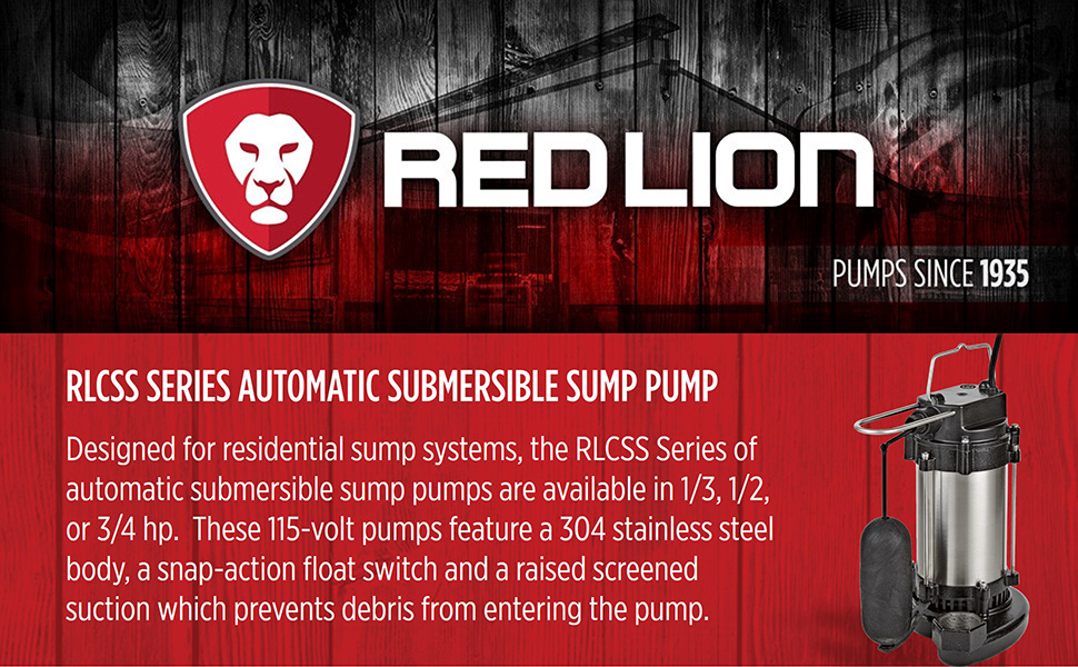 Red Lion RL50CSS 115 Volt, 1/2 HP, 3900 GPH Stainless Steel