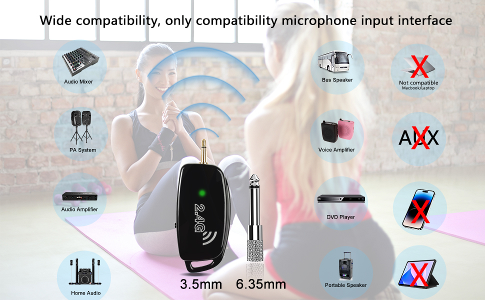 Wireless headset  microphones syastem