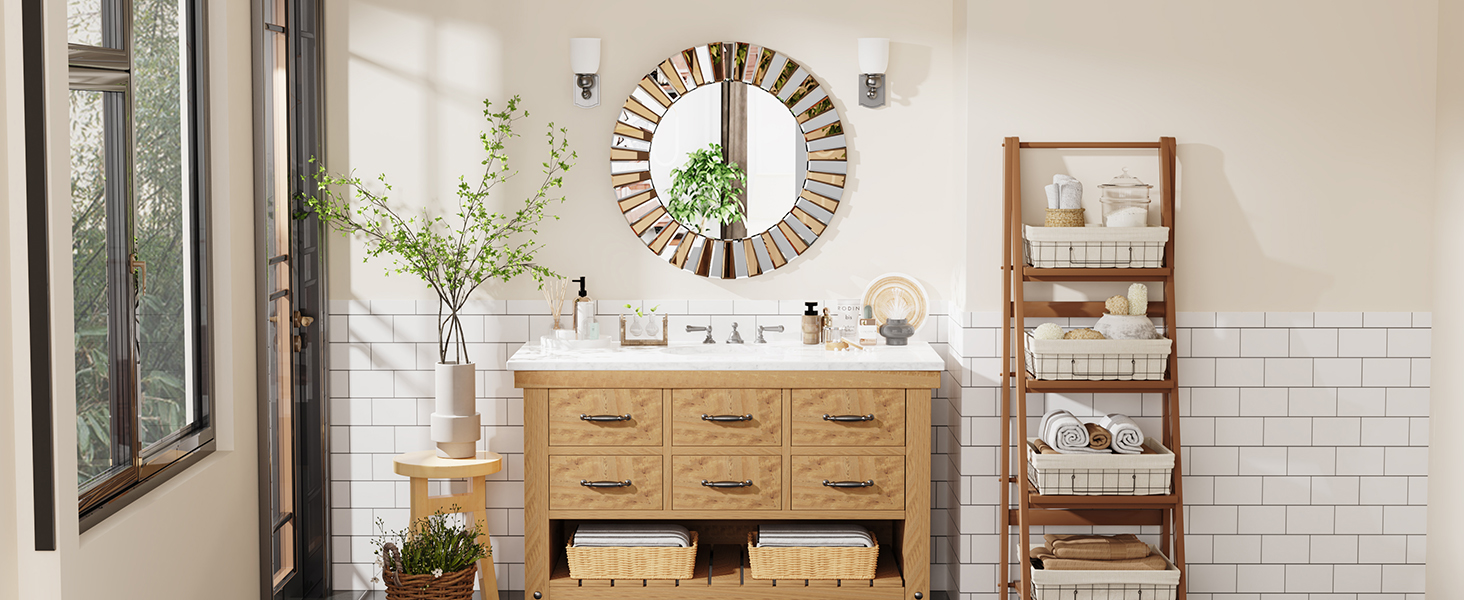 large bevelled mirror