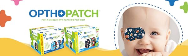 opthopatch eye patches for kids with lazy eye, medical adhesive eye patches for infants