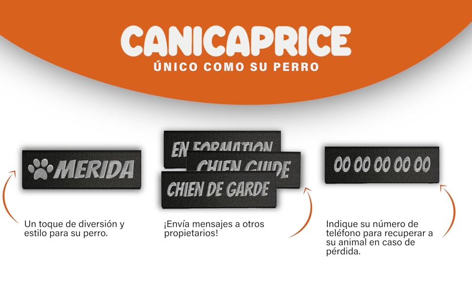 Pack of 2 Tactical Dog Harness Tags - 2 Self-Gripping Patches Compatible with Julius, OneTigris, Rabbitgoo... Original Safety Accessory (11 x 3 cm) 10 2