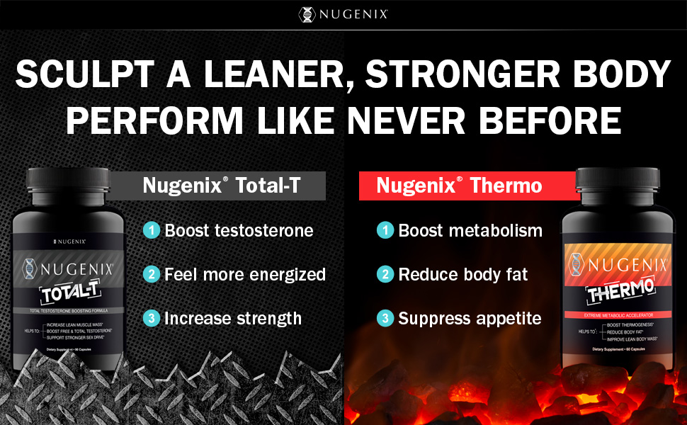 Nugenix Total-T and Nugenix Thermo Bundle - boost testosterone, feel more energized