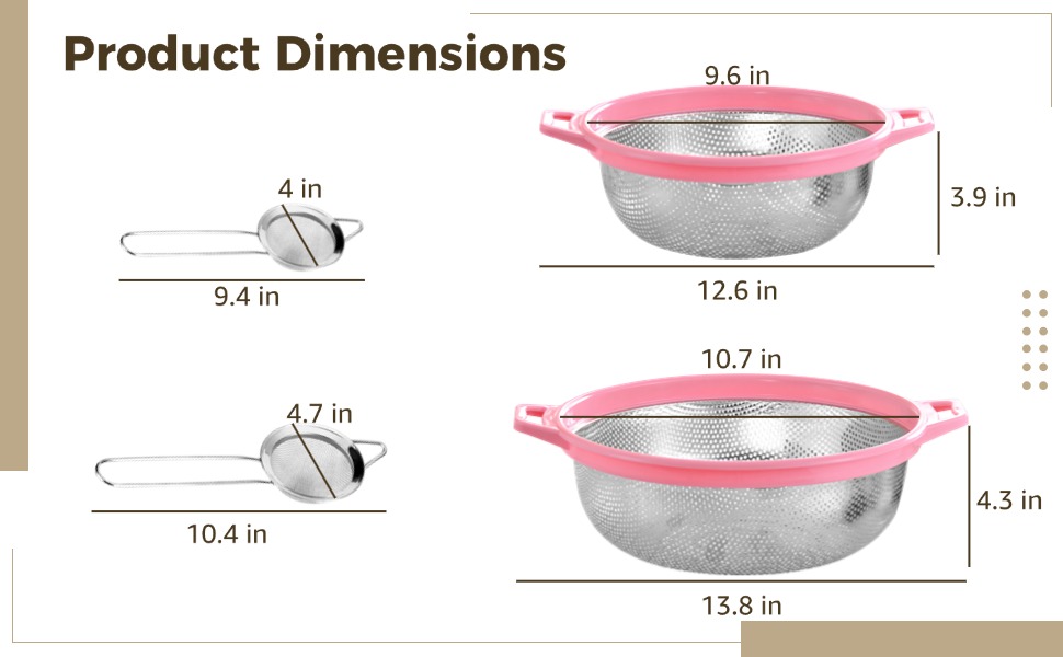 Stainless Steel Colanders