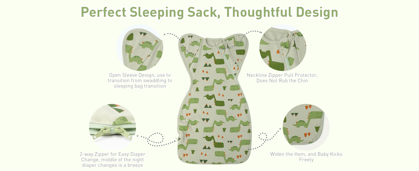 Knirose Swaddle Blanket Sleep Sack with Arms Up Design Help