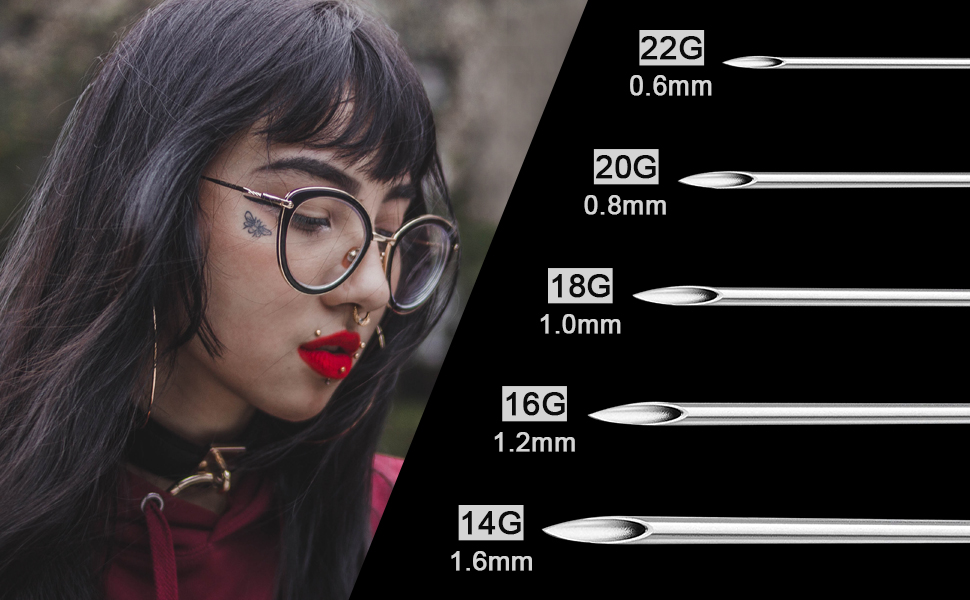 Emalla Catheter Needles 5Pcs 18 Gauge Piercing Needles