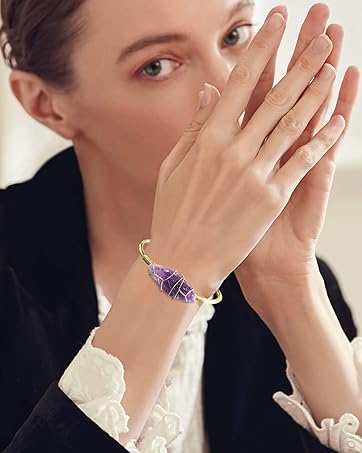 Amethyst Bangle Beacelet