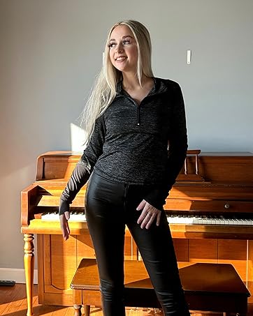 Women's Cropped Workout Jacket 1/2 Zip Pullover Running Athletic Outwear Slim Fit Long Sleeve Yoga 