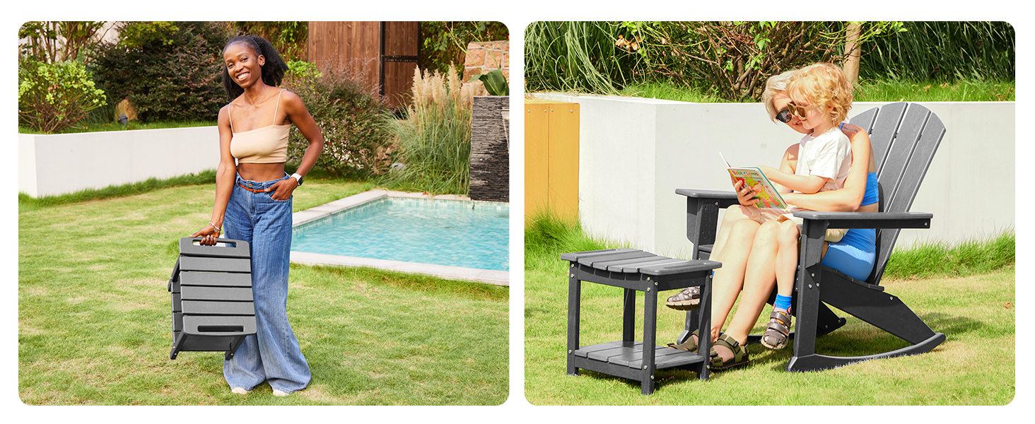 SERWALL Shower Bench Set of 4, HDPE Shower Bench with