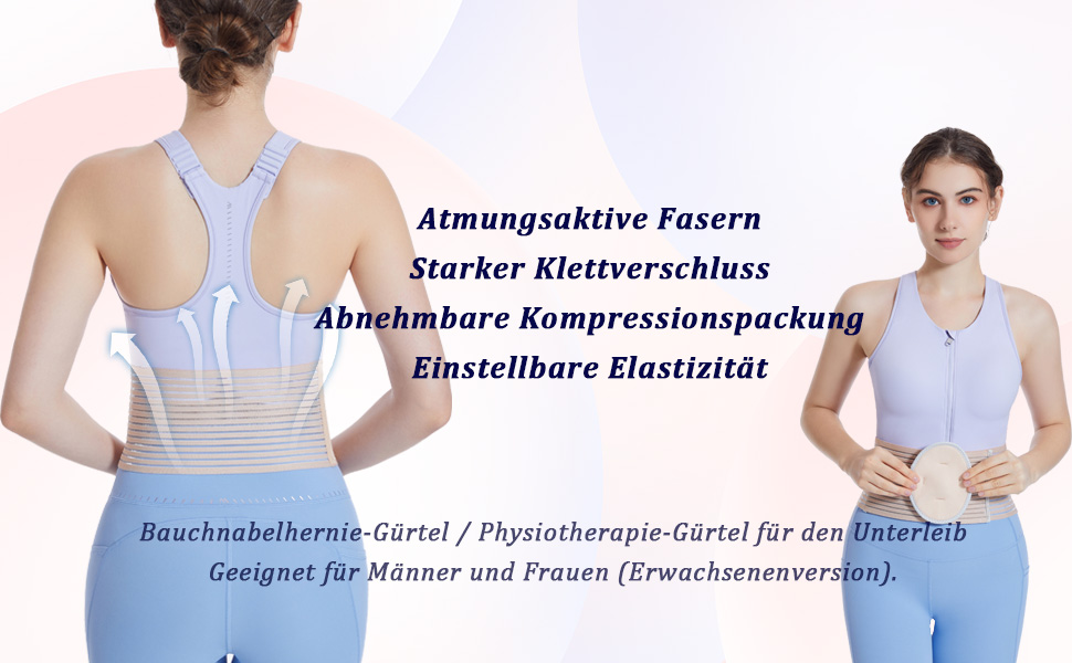 Schutz des Bauchnabels; Physiotherapie des Unterleibs; Unterleibsschmerzen.