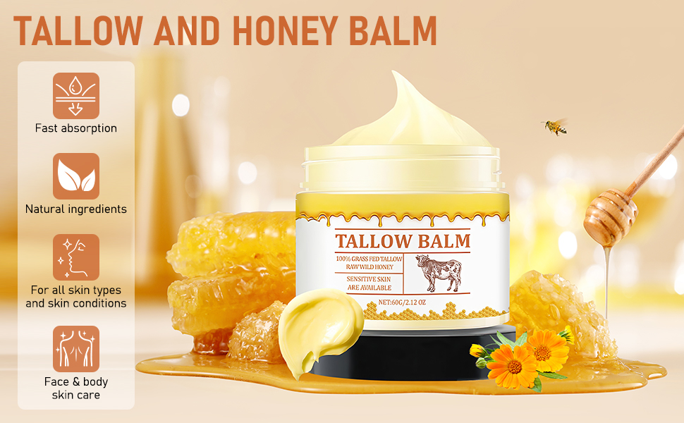 based supplies tallow and honey balm