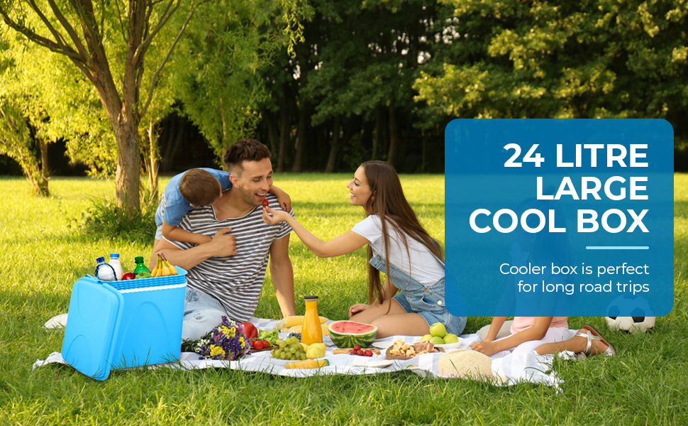 Tanness 24L Cool Box, Cooler Box, Ice Box Large Food Insulated