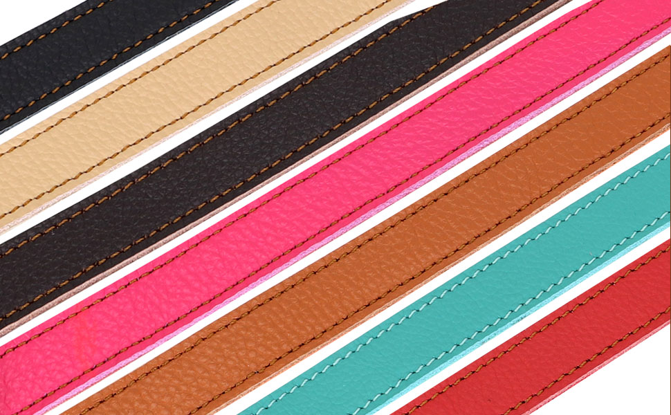 PET ARTIST Genuine Leather Dog Collar, Lightweight & Soft