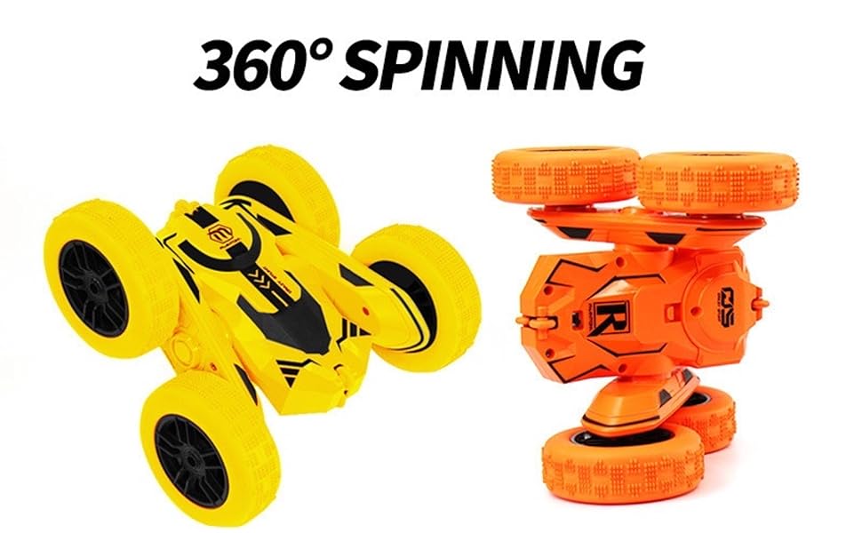 RC Stunt Car with Rollover Stunt and Wall Flip Function for Kids