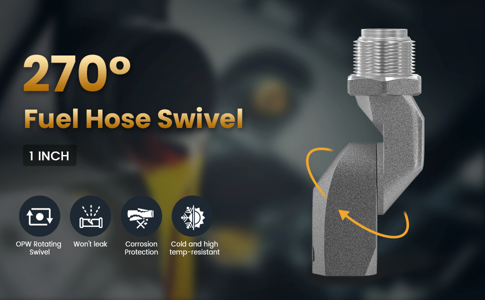 1 Inch Fuel Swivel, Fuel Hose Swivel Flexible Rotating
