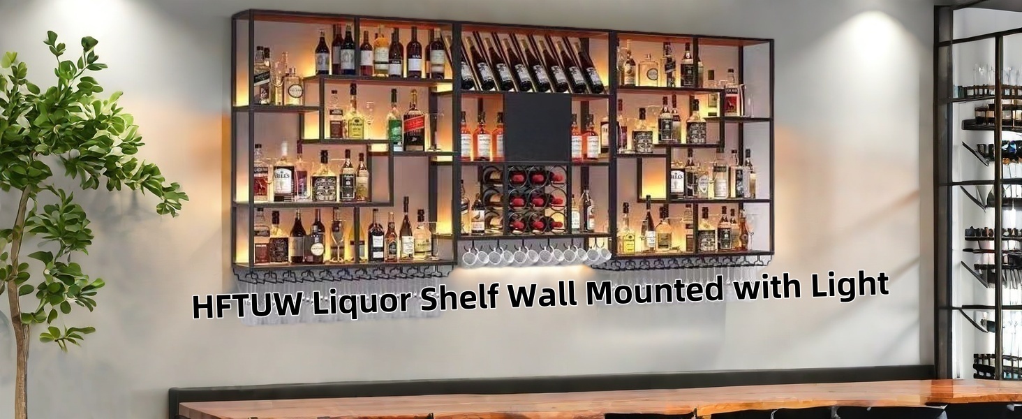 led wine rack wall mounted