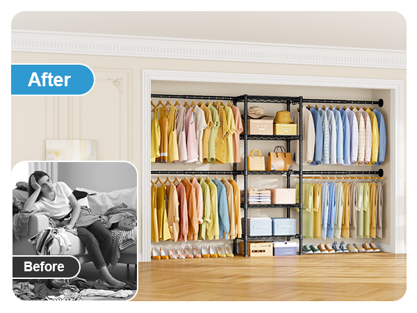 Amazon.com: Ulif M2 Wall Mounted Closet System, Clothes Rack Amazon.com: Ulif M2 Wall Mounted Closet System, Clothes Rack