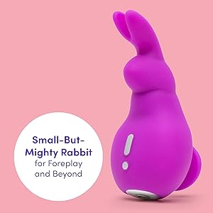 Lovehoney Happy Rabbit Mini Ears Rechargeable Rabbit Finger Vibrator, Purple