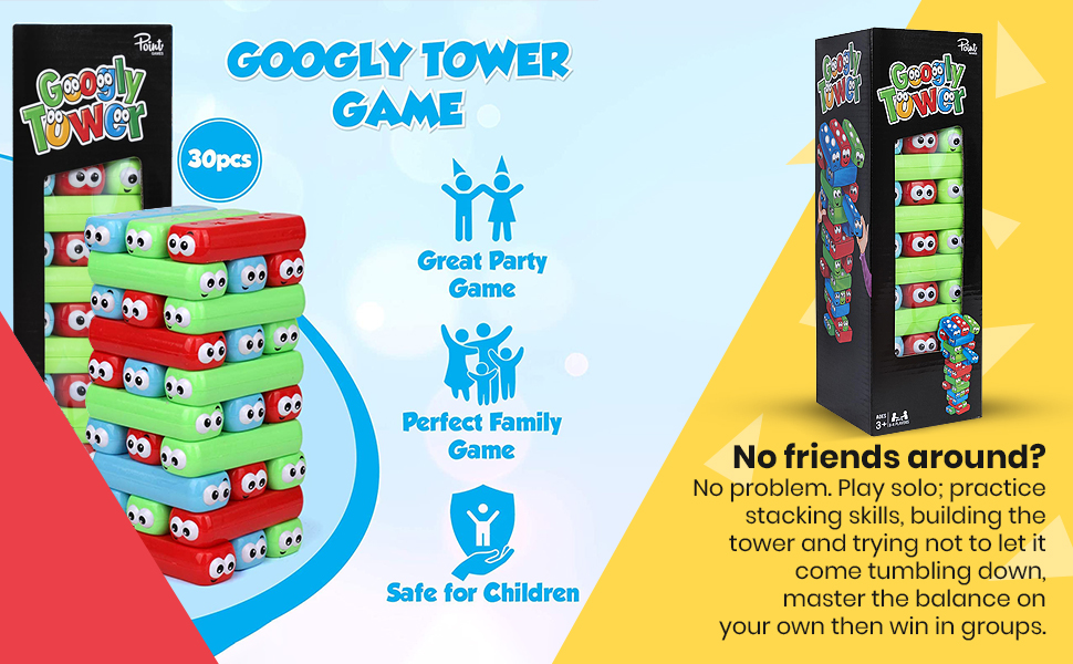 B07V9KRLQQ Giant Timber Tower with Dice & Game Board, Gentle Monster Large Size Wooden Stacking