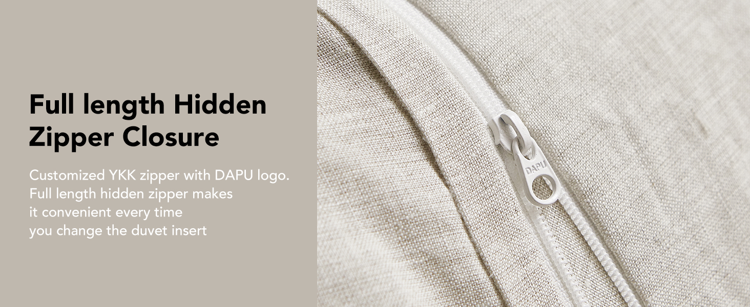 hidden zipper closure