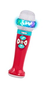 toy microphone, lights, sound, musical toy, sing, record, toddler, play, music, children