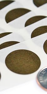.70" round gold scratch off stickers