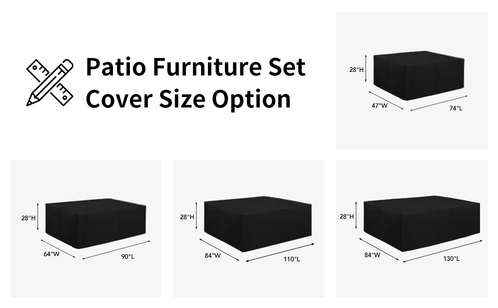 EasyGoing 600D Heavy Duty Patio Furniture Cover, Outdoor