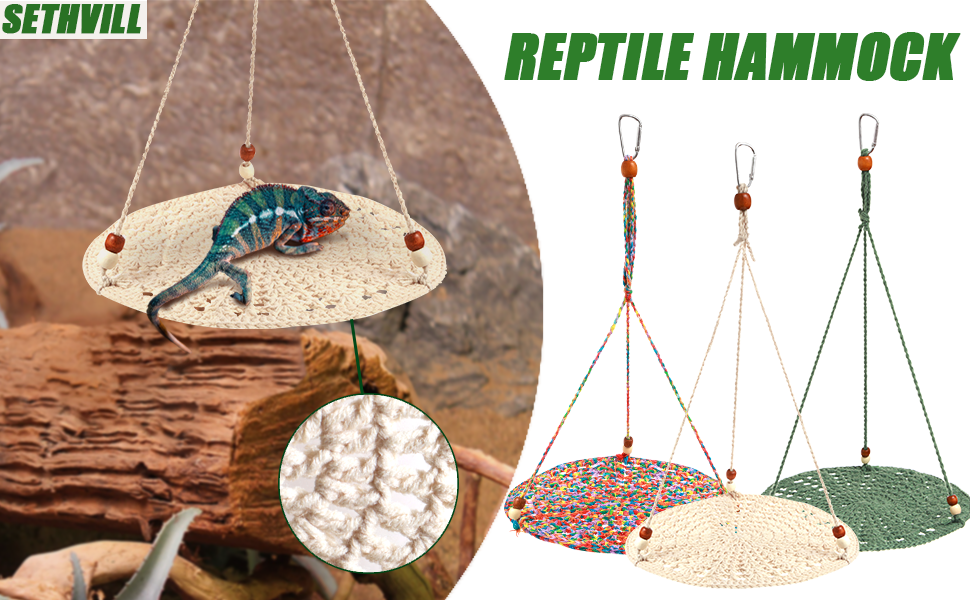 Bearded Dragon Hammock Reptile Hammock Swing, Adjustable