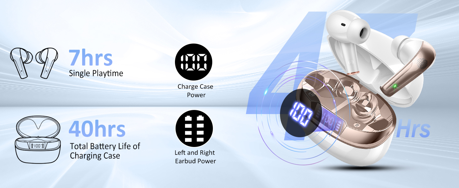 Long battery life ear buds