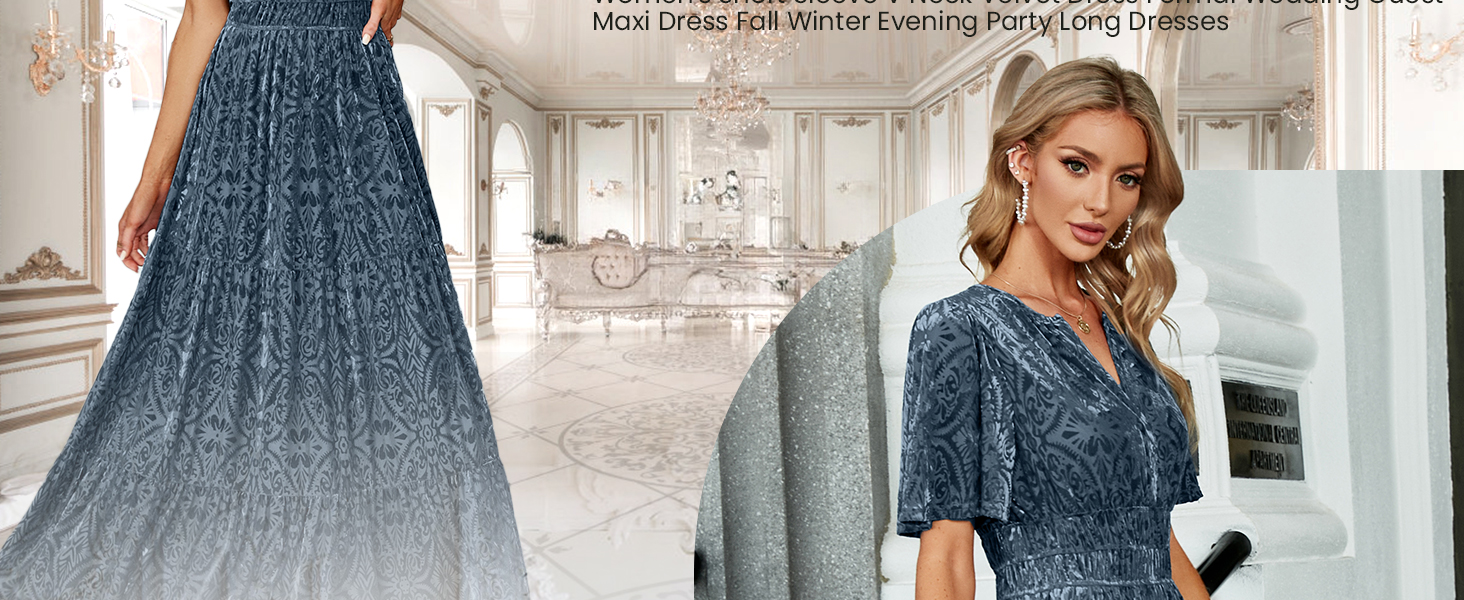 short sleeve velvet dress