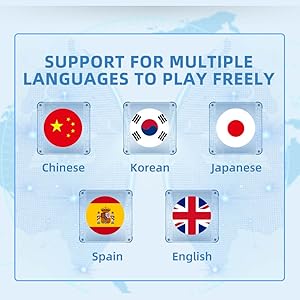 X55 Handheld 16G+256G Retro Arcade Handheld Game Console Built-in 30,000 Games, JELOS System & RK3566 CPU, 5.5-Inch Portable Video Gaming Console for Kids Adults - Blue 16 Support Multiple Languages