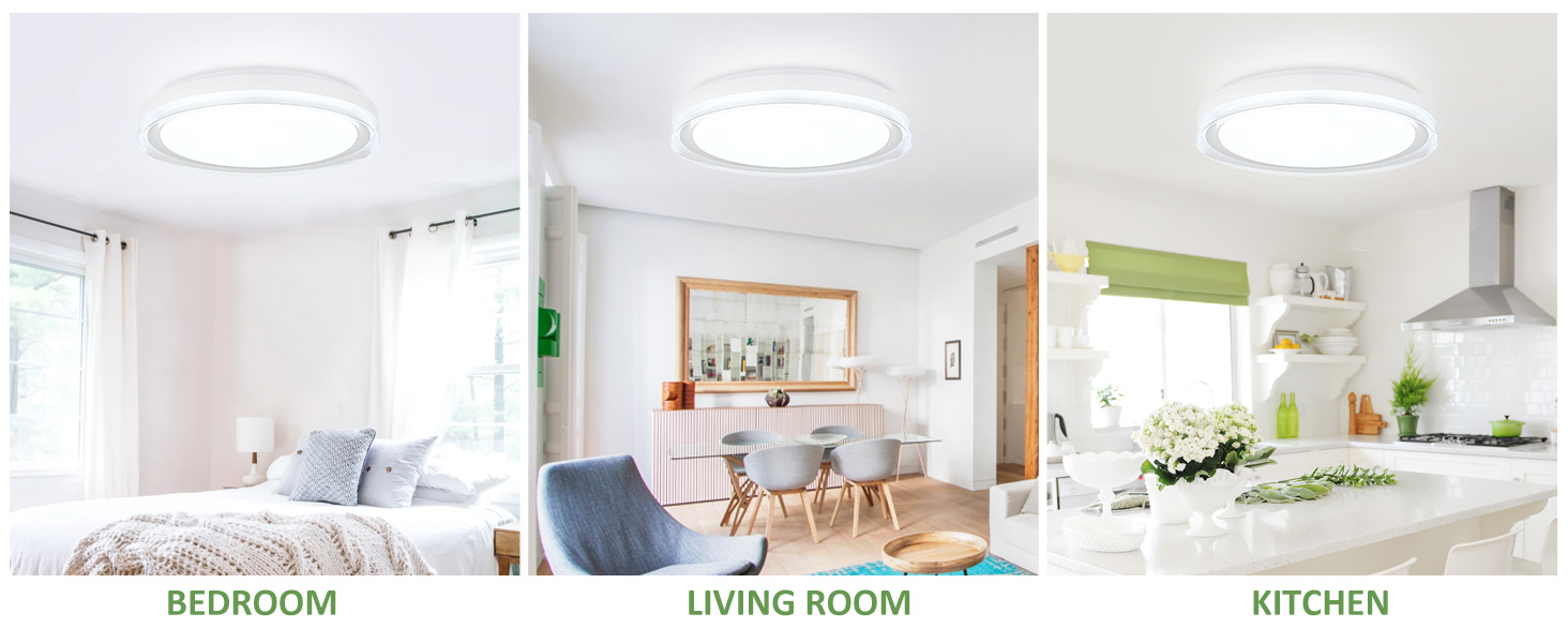 DLLT Led Ceiling Light Fixture Dimmable Bedroom Flush Mount Ceiling