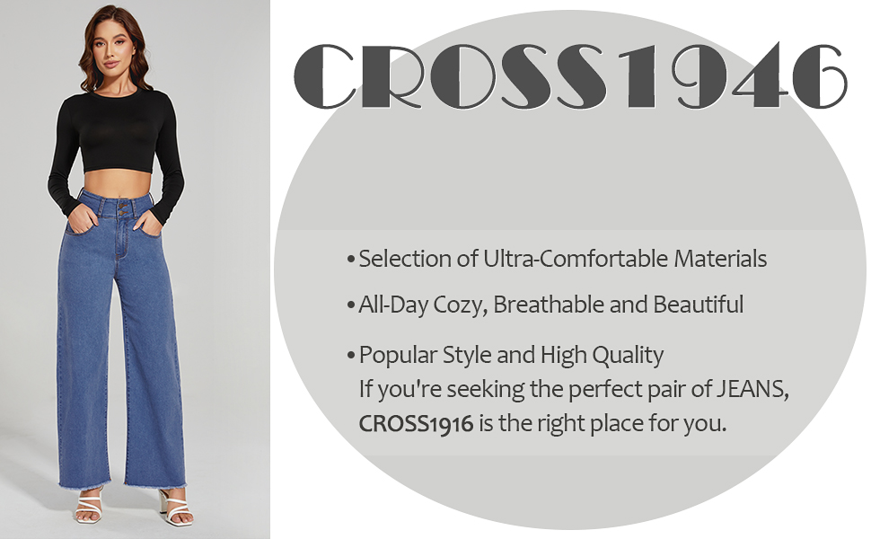 【KOOLOSET】Curve Dart Wide Denim Pull-On Teresa Wide Leg Jeans In Plus Size Sculpt-Her