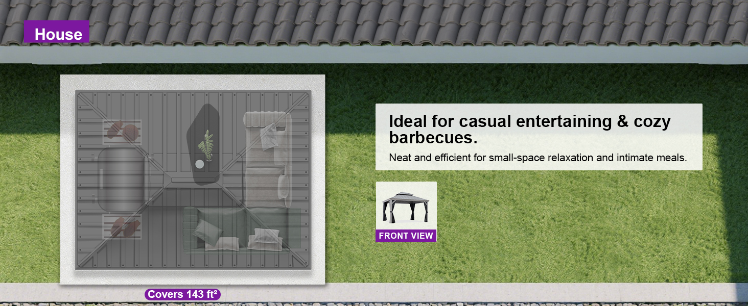 purple leaf gazebo 11x13