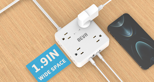 wide space power strip