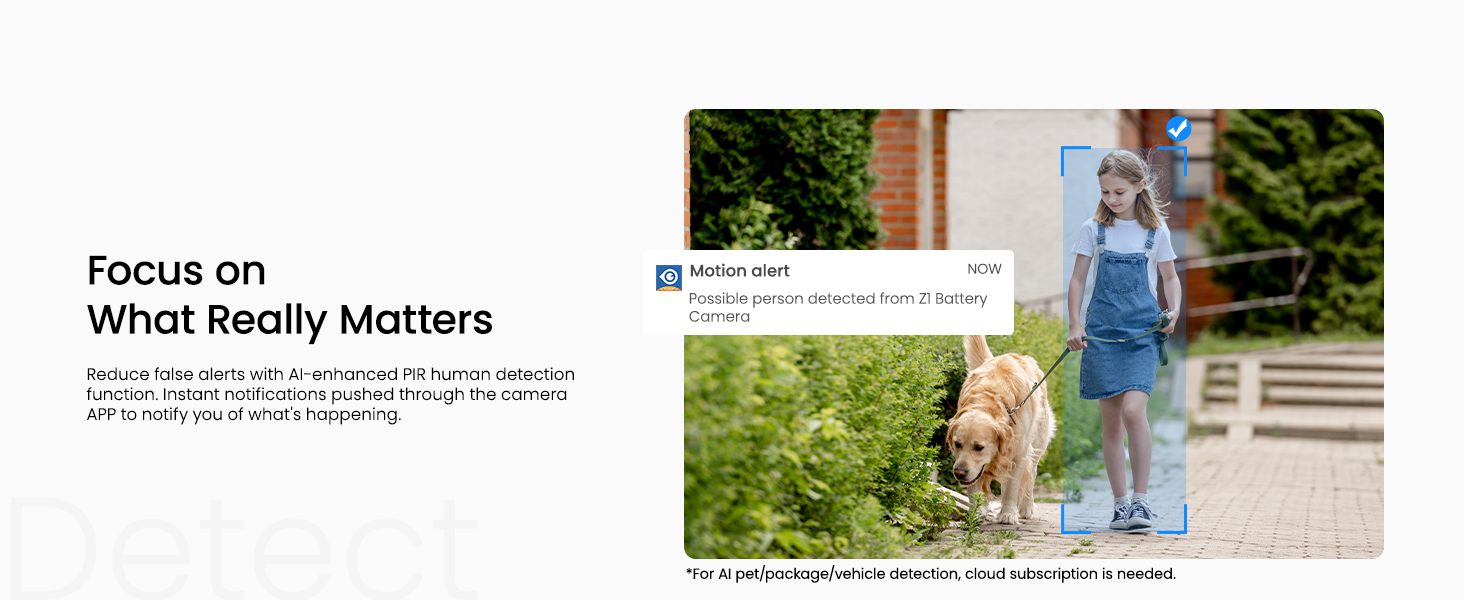 Z1 Camera Human Detection