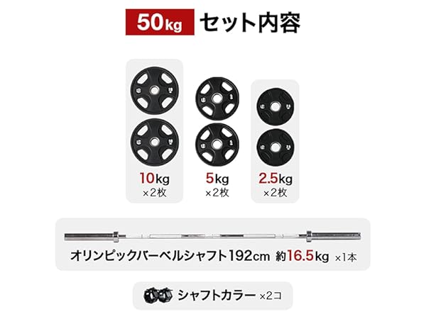 総重量140kg Φ50mm 3グリップラバープレート　計8枚SET オリンピックプレート 15kg 2枚セット ｜ラインナップ