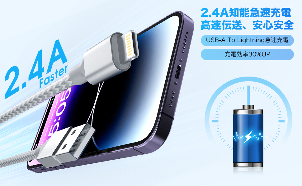 Amazon.co.jp: iphone 充電ケーブル【1M/2M 各2本正規MFi認証品