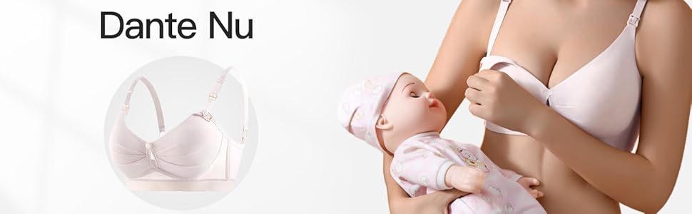  Dante Nu 5PACK Full Bust Nursing Maternity Bras for Pregnant Women