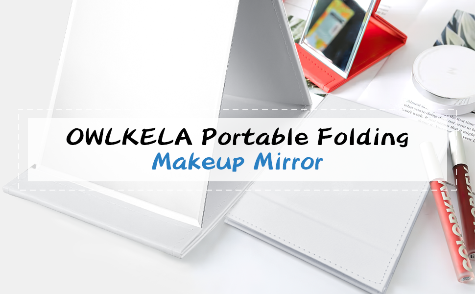 OWLKELA 16x12cm Portable Folding Mirror, Super HD Compact Makeup Mirror