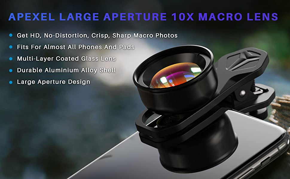 APEXEL Professional Macro Photography Lens for Smartphone, Macro Lenses