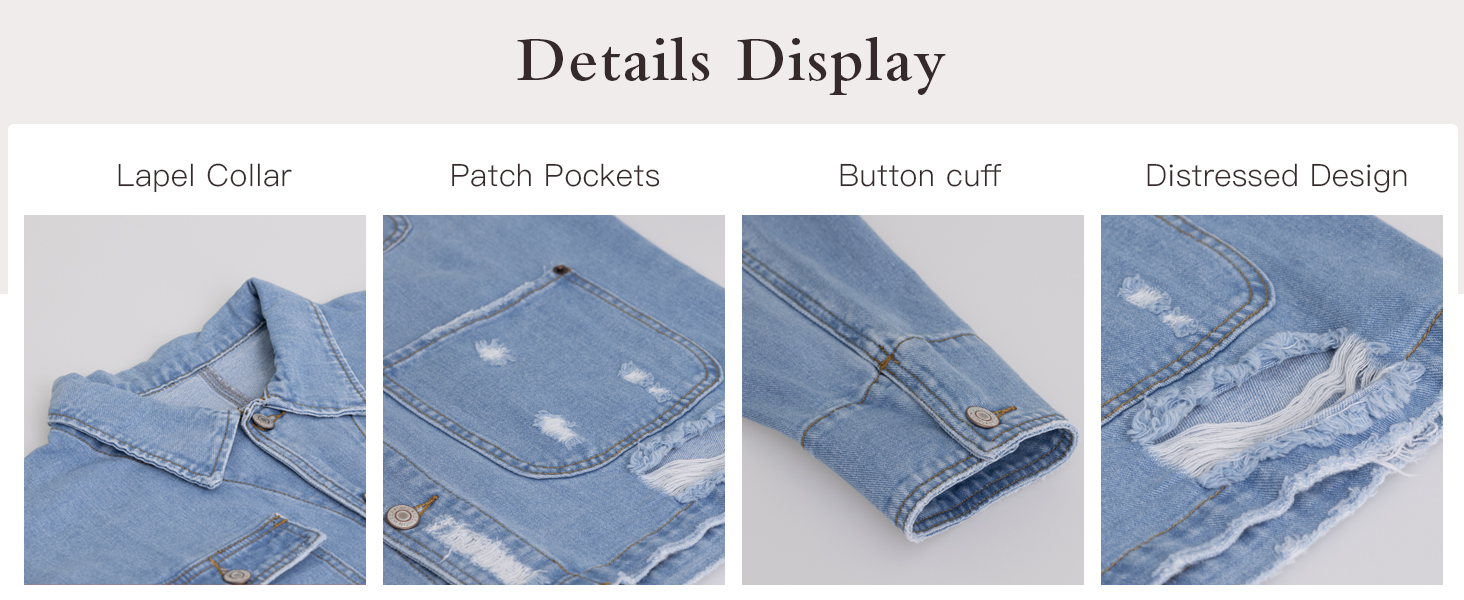 Women Long Sleeve Jean Jacket