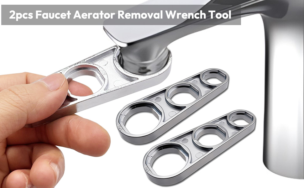 Saipe 2pcs Faucet Aerator Removal Wrench Tool, MultiUse Faucet Aerator