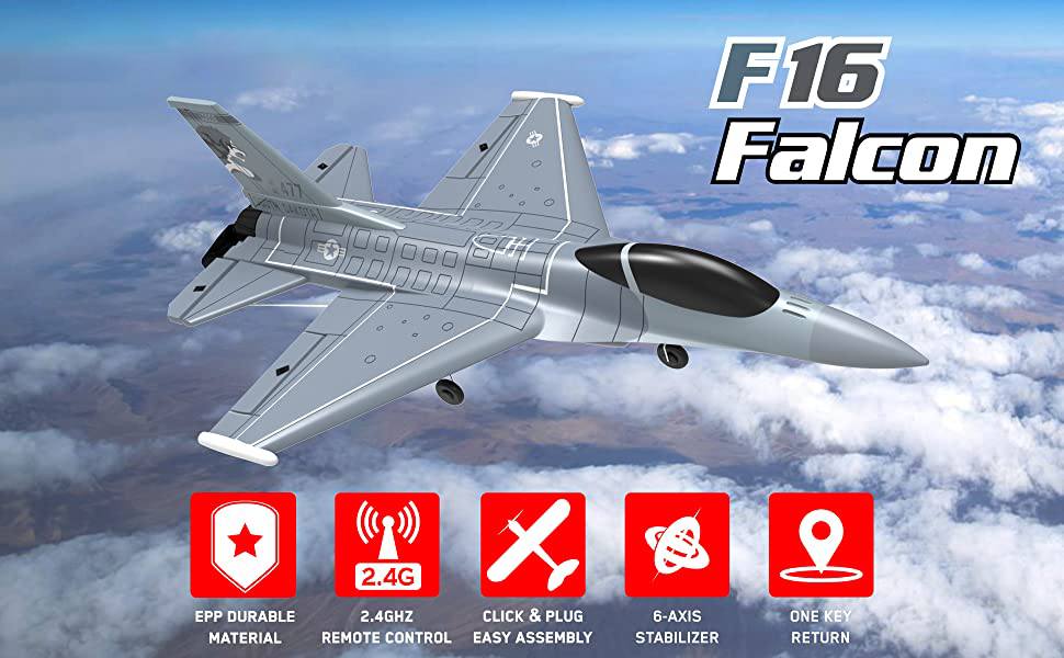 Amazon.com: Ssccgym F-16 Falcon Fighter Jet F-16 RC Plane 4